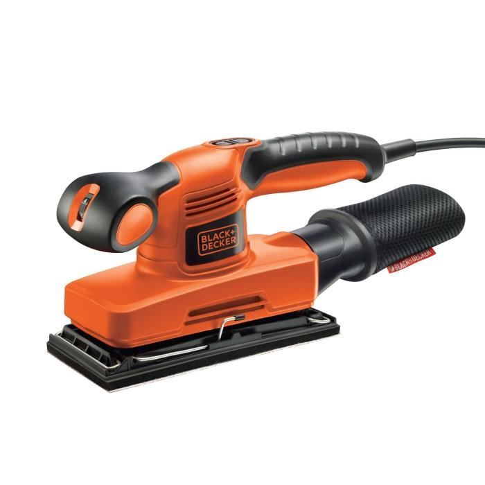 Ponceuse vibrante filaire - BLACK+DECKER - KA320EKA-QS - 240W - 5 abrasifs + coffret