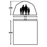 Abri gonflable - KAMPA - AIR Shleter 400 - 4 x 4 m - Gris et noir