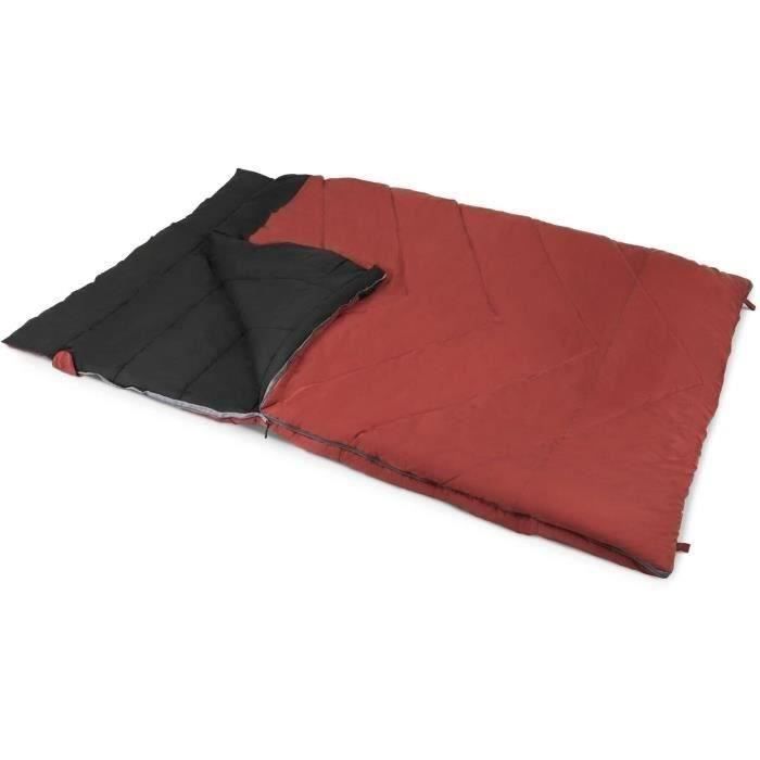 Sac de couchage - KAMPA - Lucerne 8 - 2 personnes - 2,25 m x 1,5 m - Rouge