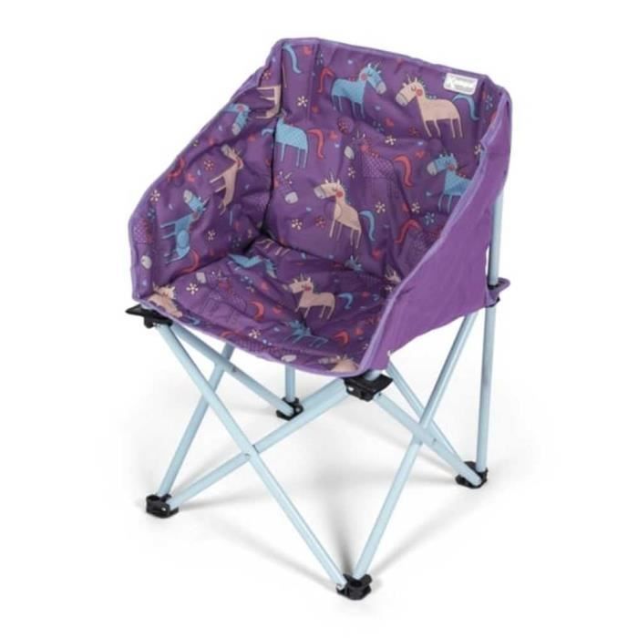 Fauteuil pliant - KAMPA - Mini Tub Chair Unicorns - Pour enfant - Mauve