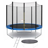 Trampoline  Ř 300 cm Bleu MAXI ECO - KANGUI - Avec Filet, Echelle, Couverture de Protection