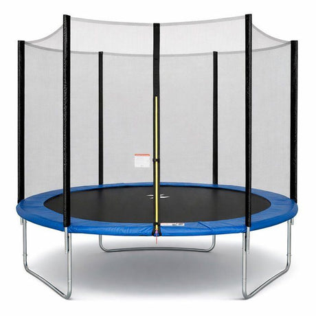 Trampoline KANGUI - BLEU Ř 244-250 cm – Enfant – Filet de sécurité – Certification CE & NF EN 71–14
