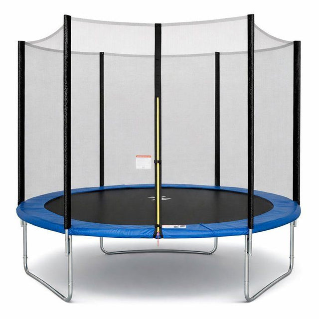 Trampoline KANGUI - BLEU Ř 244-250 cm – Enfant – Filet de sécurité – Certification CE & NF EN 71–14