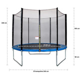 Trampoline Ø 250 cm MAXI ECO - Bleu - KANGUI - Avec Filet