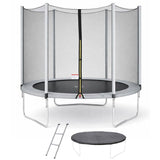 Trampoline  Ř 300 cm Gris Maxi Eco - KANGUI - Filet, Echelle, Couverture de Protection