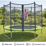 Trampoline KANGUI - TWIN Ř 300-305 cm – Enfant – Rebond Optimal – Échelle & Bâche – Certification CE & NF EN 71-14