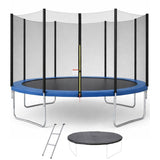 Trampoline Ř 360 cm Bleu MAXI ECO - KANGUI - Avec Filet, Echelle, Couverture de Protection