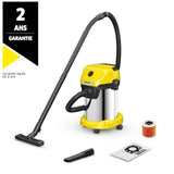 Aspirateur eau et poussiere KARCHER WD 3 S V-19/4/20 - Cuve inox 19 L - 1000W (Fonction soufflerie)