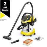 Aspirateur eau et poussiere KARCHER WD 5 S V-25/5/22 - Cuve inox 25 L - 1100W (Fonction soufflerie)