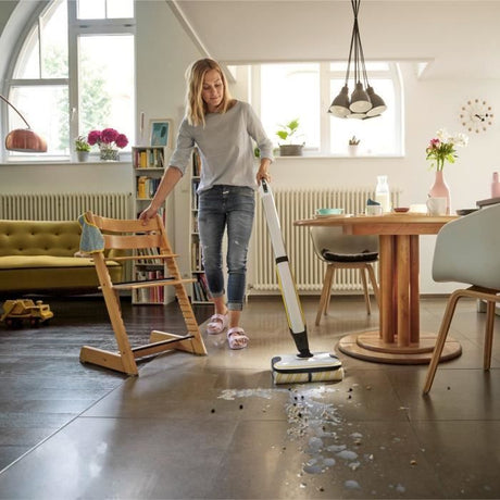 KARCHER FC7 - Nettoyeur de Sols sans fil 2 en 1 - 3 modes de Nettoyage - Auto-Nettoyage Des Rouleaux