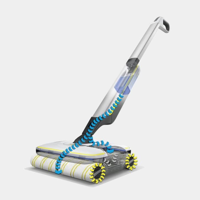 KARCHER FC7 - Nettoyeur de Sols sans fil 2 en 1 - 3 modes de Nettoyage - Auto-Nettoyage Des Rouleaux