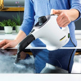 Nettoyeur vapeur Karcher SC 1 Easy Fix + kit sol - Balai vapeur 2 en 1 - 1200 W - 3 bars - Elimine jusqu`a 99.99 % des