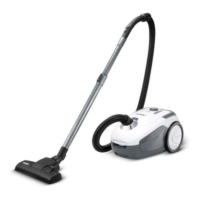 KARCHER VC 2 - Aspirateur traineau - 700 W - Filtre HEPA 13 - 76 dB - Flexible d'aspiration 1,5 m avec poignée incurvée