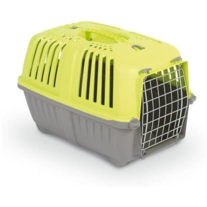 Caisse transport - AIMÉ - PRATIKO pour Chien et Chat en Plastique, 48 x 31 x 32 cm, Porte en métal
