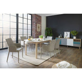 Table a manger extensible - KAYRI - Rectangulaire - Chene Sonoma / Blanc - 4 a 6 personnes - 120-160 x 76 x 90 cm