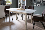 Table a manger extensible - KAYRI - Rectangulaire - Béton / Blanc - 4 a 6 personnes - 120-160 x 76 x 90 cm