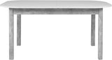 Table a manger extensible - KAYRI - Rectangulaire - Béton / Blanc - 6 a 8 personnes - 160-200 x 76 x 90 cm