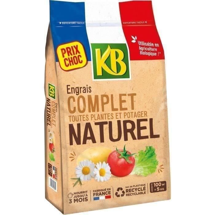 Engrais Complet Universel KB KBCOMP5 - 5kg - Nourrit jusqu'a 3 mois - Jusqu'a 100m˛ fertilisés
