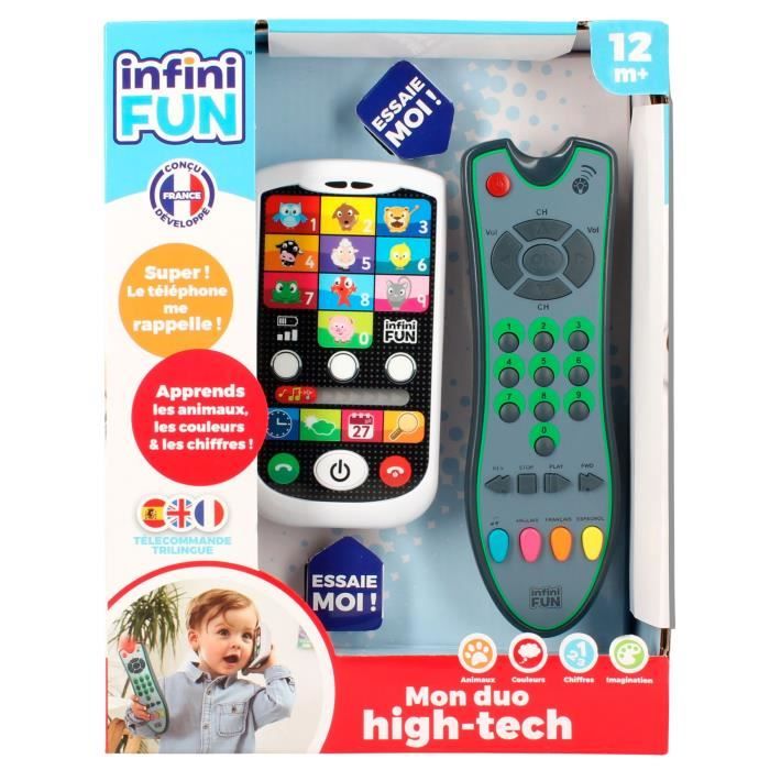 Téléphone et Télécommande - KD - Mon Duo High-Tech - Apprentissage des animaux, chiffres et couleurs