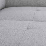 Canapé d'angle convertible réversible - 4/5 places - KELIO - Simili Anthracite / Tissu Gris - 3 tétieres - 245 x 184 x 77/87 cm