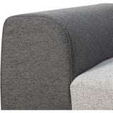 Canapé d'angle convertible réversible - 4/5 places - KELIO - Tissu Anthracite/Gris - 3 tétieres - 245 x 184 x 77/87 cm