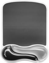 Kensington, Tapis de souris avec repose-poignet, Duo gel, Noir et fumé