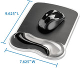 Kensington, Tapis de souris avec repose-poignet, Duo gel, Noir et fumé