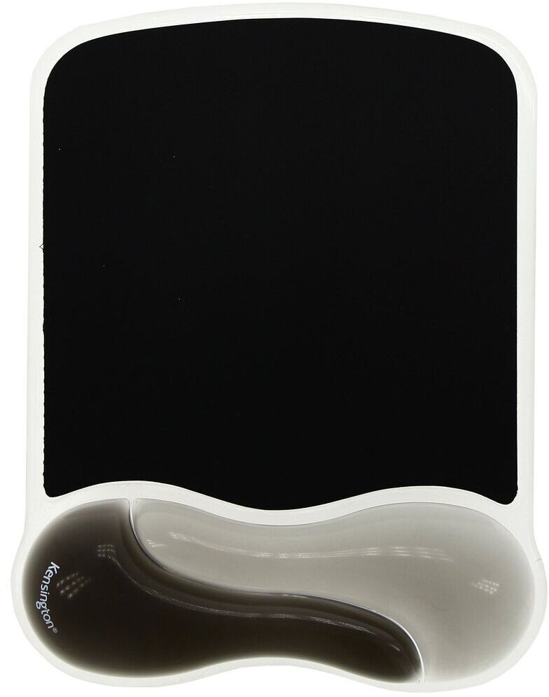 Kensington, Tapis de souris avec repose-poignet, Duo gel, Noir et fumé