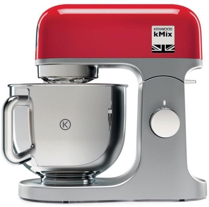 Robot pâtissier - KENWOOD kMix KMX750RD - Corps métal - Rouge - 6 vitesses - 1000 W - Bol inox 5 L