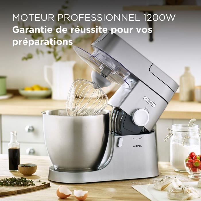 Robot pâtissier multifonction - KENWOOD KVL4170S - Chef XL - Blender 6,7L + Hachoir métal - Coloris Silver