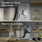 Robot pâtissier multifonction - KENWOOD KVL4170S - Chef XL - Blender 6,7L + Hachoir métal - Coloris Silver
