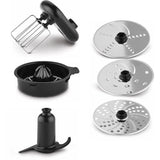 Robot multifonction Inox KENWOOD MultiPro Compact FDM301SS - Blender, presse agrumes, 3 disques, double fouet, pétrin, spatule