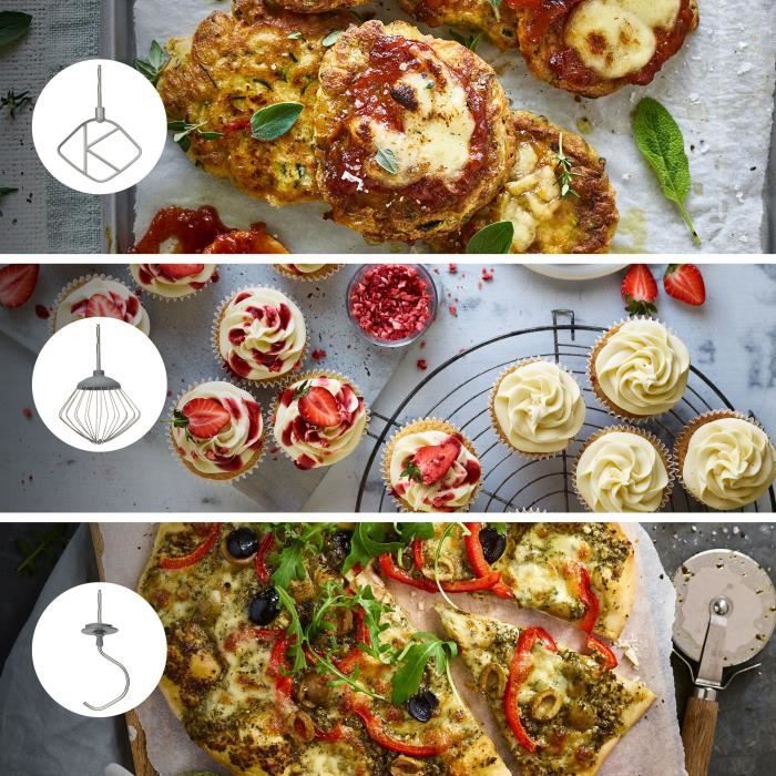 Robot pâtissier compact - KENWOOD - Prospero+ KHC29.E0WH - Kit pâtisserie, bol multifonction et presse-agrumes - Blanc