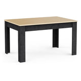 Table a manger fixe - KENT - Chene de fil / Sidewalk - Rectangulaire - 4 / 6 personnes - 140 x 90 x 77 cm - DEMEYERE