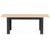 Table a manger extensible - KENT - Chene de fil / Sidewalk - Rectangulaire - 6 / 8 personnes - 155/205 x 90 cm - DEMEYERE