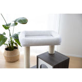 KERBL - Arbre a chat FLAIR - 48x44x86cm - Blanc/gris - Sisal