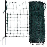 KERBL - Filet pour lapin et autres petits animaux électrifiable - 50 m - 65 cm - Double pointe - Vert