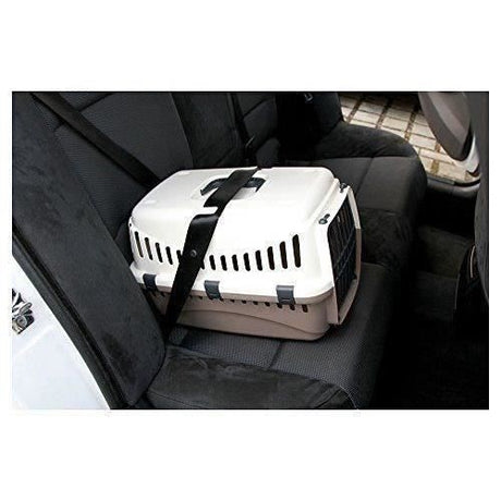 KERBL - Box de transport pour chien- EXPEDITION - Creme/Bordeaux - 48x32x32cm - Petit chien - Extérieur