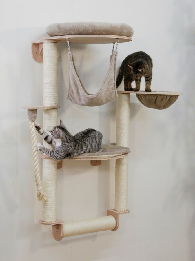 Arbre a chat mural - H. 138 cm - Dolomit Grappa Pro - KERBL - Taupe