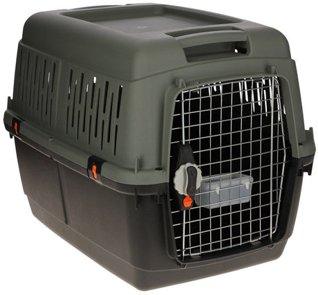Box de transport - KERBL - Eco - Gris/vert - 81 × 60 × 61,5 cm
