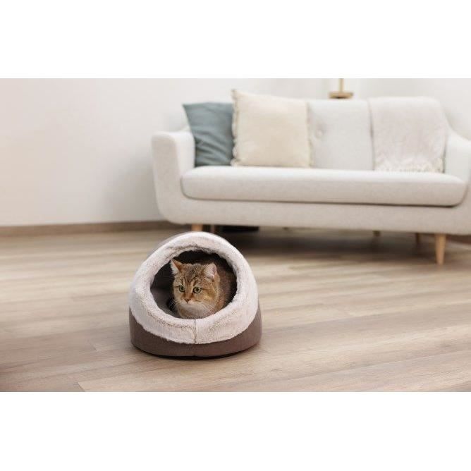 KERBL - Igloo pour chats - JANA - 43 x 54 x 35 cm - Marron