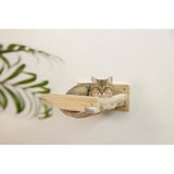 KERBL - Hamac mural pour chats - TIMBER - 38 x 33,5 x 16 cm - Bois massif - Tissu peluche