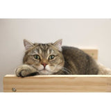 KERBL - Hamac mural pour chats - TIMBER - 38 x 33,5 x 16 cm - Bois massif - Tissu peluche