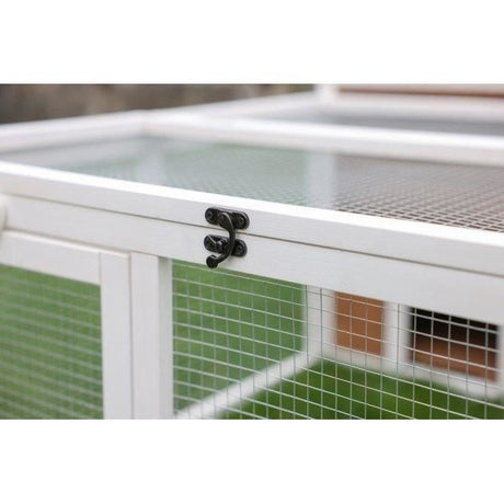 KERBL - Enclos d'extérieur petits animaux -  132 x 102 x 59 cm - Maison intégrée - Grillage