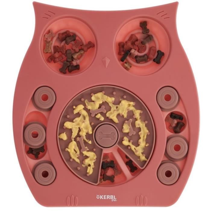 Jeu de réflexion/apprentissage - KERBL - Owl - 30 x 28 cm - Saumon et marron