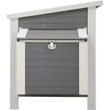 Kerbl Poulailler Barney (60% plastique , 40% bois) 2-4 poules - 137x73x83 cm - Gris et blanc - 60% PVC 40% bois