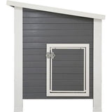 Kerbl Poulailler Barney (60% plastique , 40% bois) 2-4 poules - 137x73x83 cm - Gris et blanc - 60% PVC 40% bois