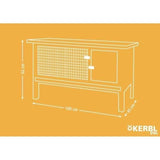 Clapier d'extérieur - KERBL - FRED - 100x45x62 cm - Bois - Abri sécurisé pour rongeurs