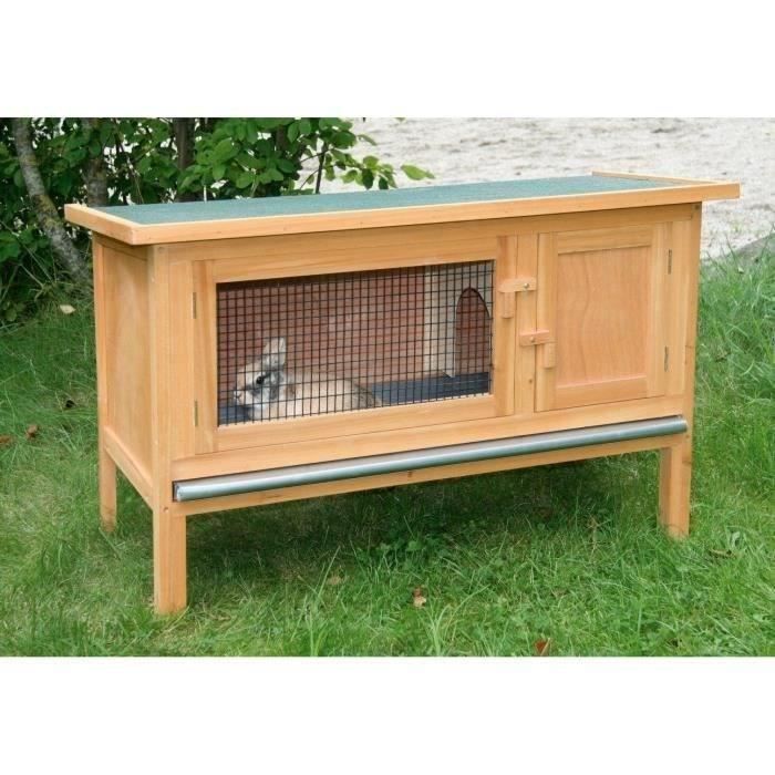 Clapier d'extérieur - KERBL - FRED - 100x45x62 cm - Bois - Abri sécurisé pour rongeurs