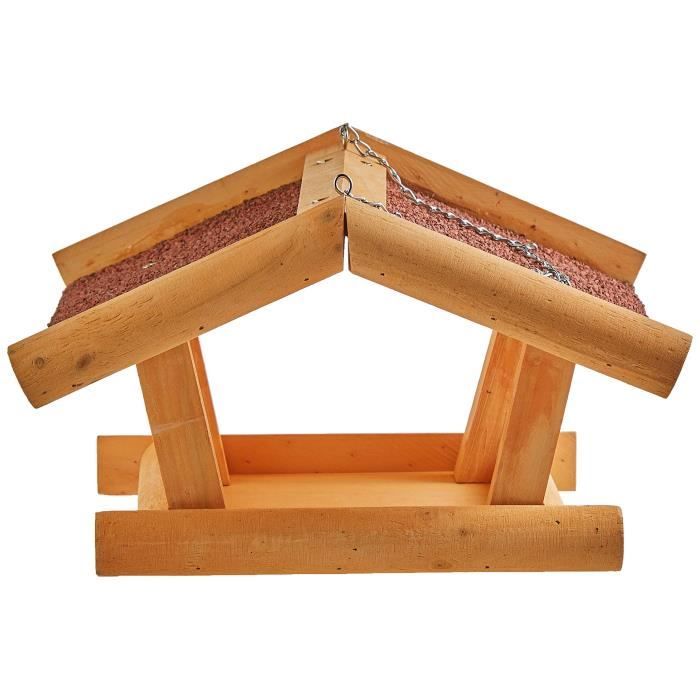 Mangeoire pour oiseaux - KERBL - Stubbs - Bois de qualité - 29x28x18cm - Étanche